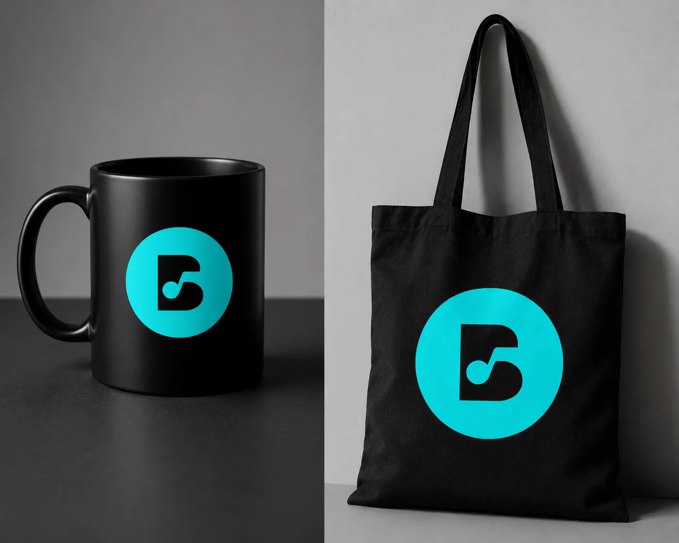 Merchandising de BNote Music: taza y tote bag