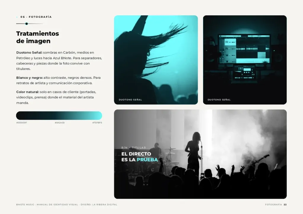 Merchandising del manual de identidad de BNote Music