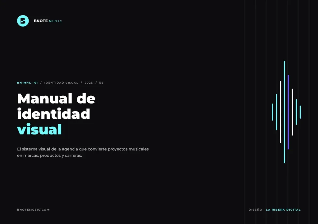 Portada del manual de identidad de BNote Music