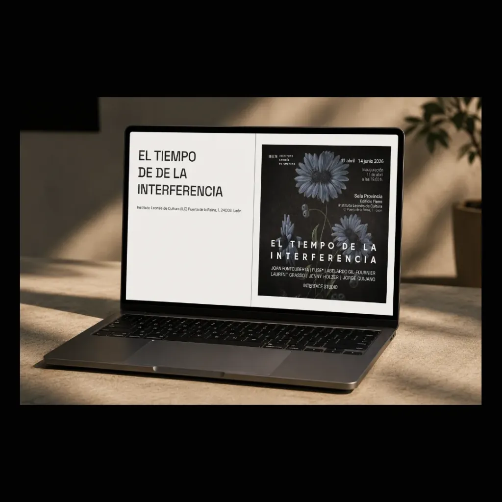 Web de la exposición El Tiempo de la Interferencia diseñada por La Ribera Digital