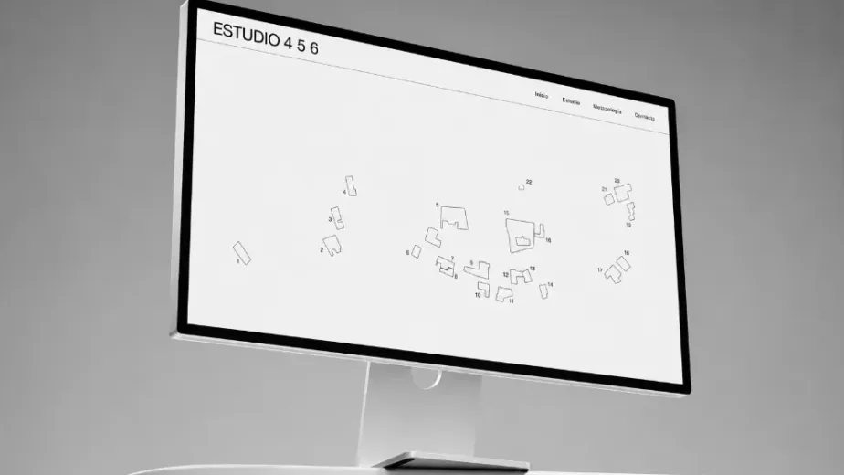Mockup de la web de Estudio 456, trabajo de La Ribera Digital