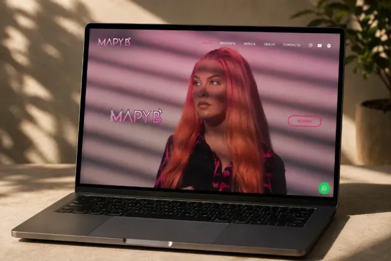 Web de la artista Mapy B diseñada por La Ribera Digital