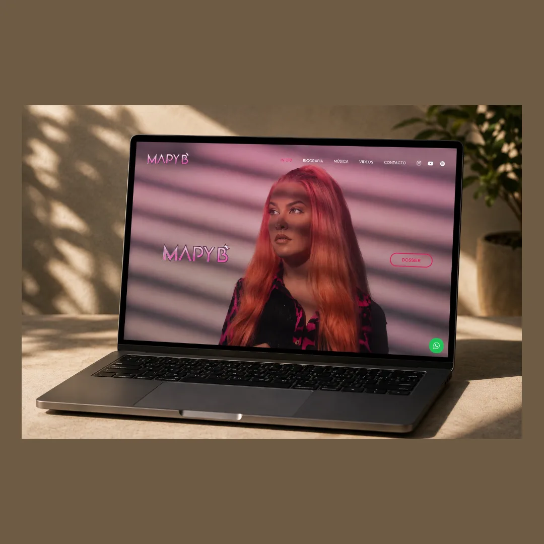 Web de la artista Mapy B diseñada por La Ribera Digital