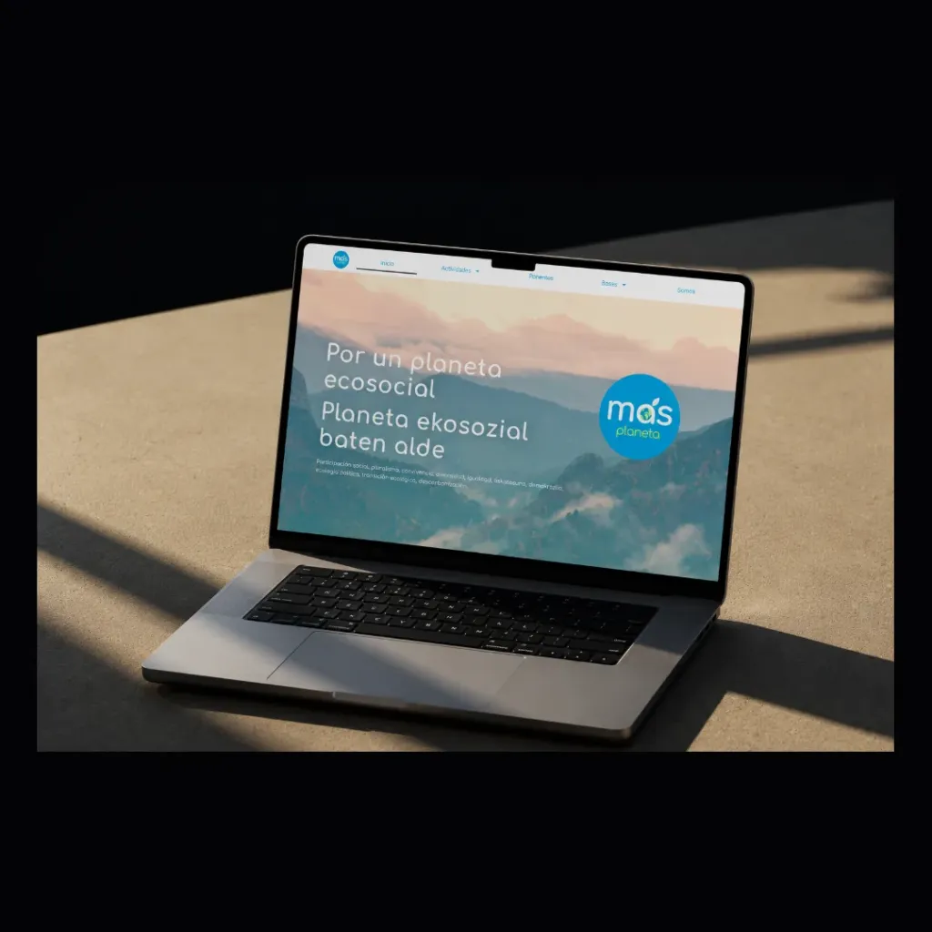 Web de la asociación Más Planeta diseñada por La Ribera Digital