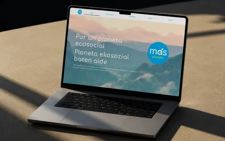 Web de la asociación Más Planeta diseñada por La Ribera Digital