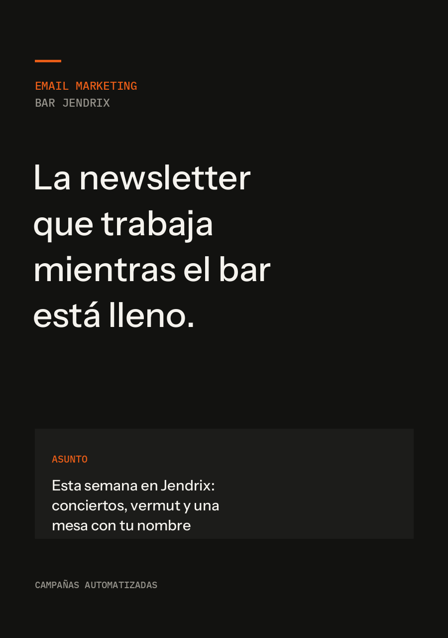 Newsletter de Jendrix en formato vertical