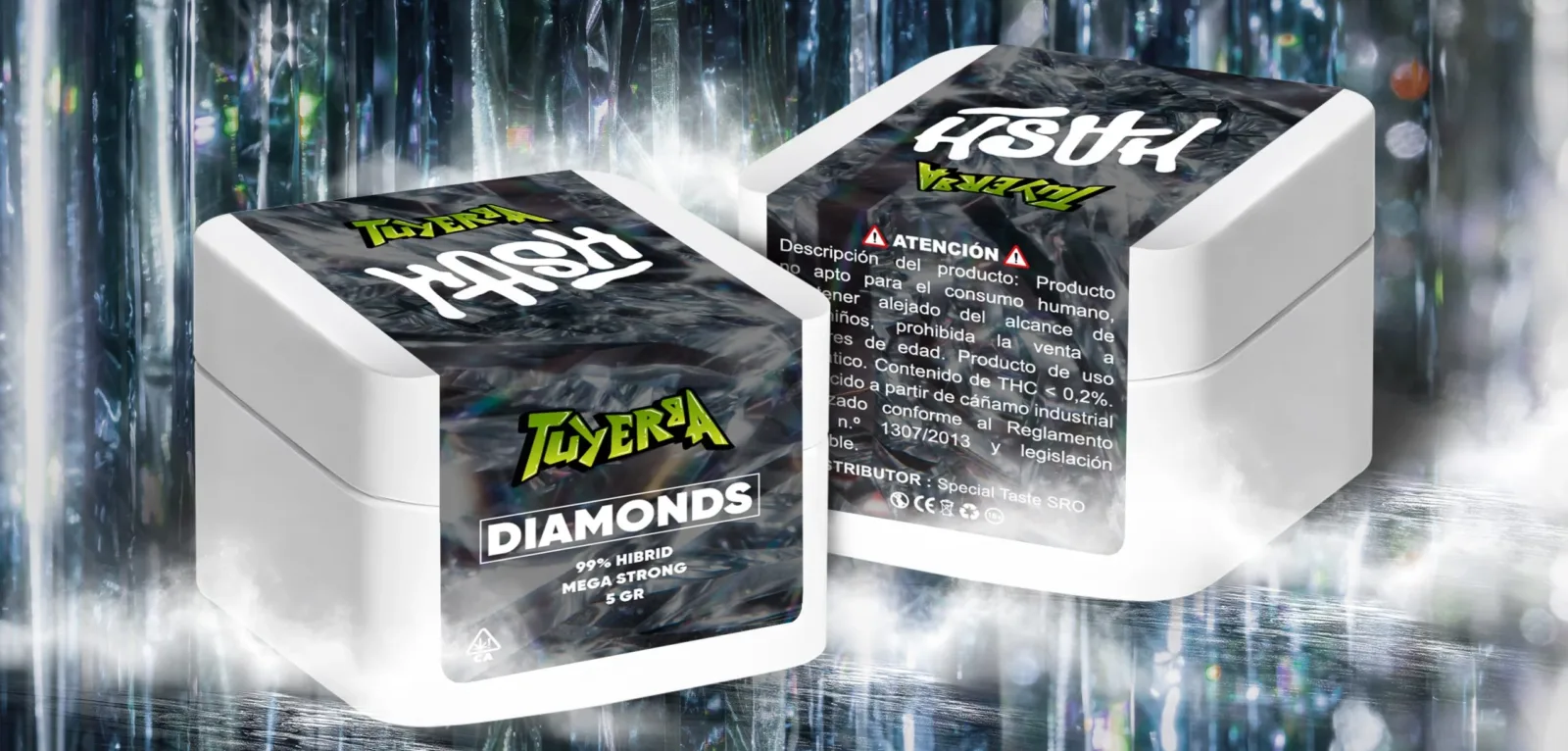 Productos de CBD de Cannalive: envases de diamonds